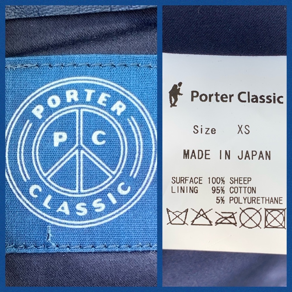 Luxury Sheep Leather Porter Classic Navy Jacket XS, NWOT - Picture 6 of 7